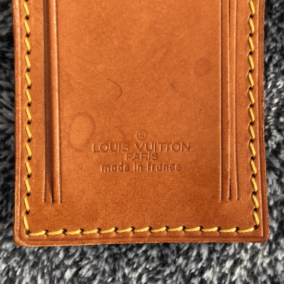 🧳Louis Vuitton Leather luggage bag tag with poignet ( Set #1) - Picture 14 of 17